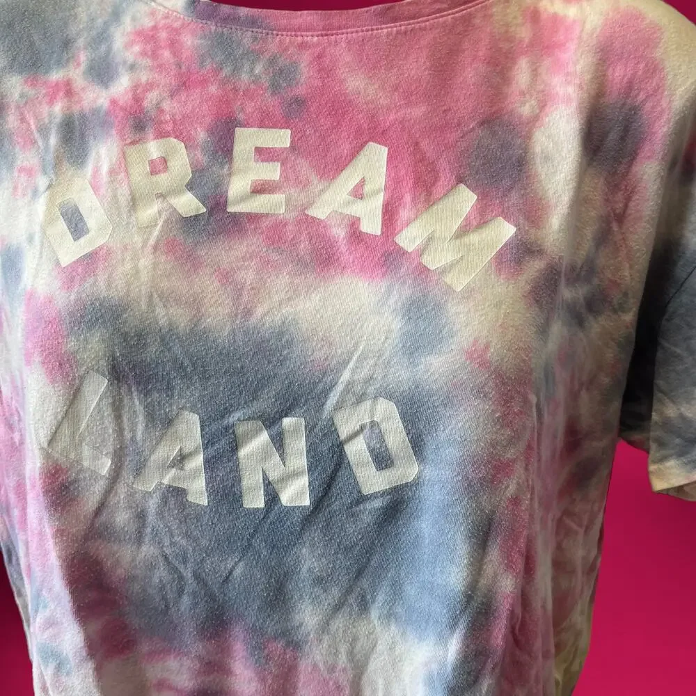 Old Navy Tie Dye Shirt Womens Large Loose Fit Dream Land The Easy Tee Hippie